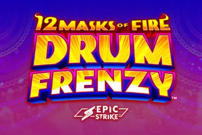 12 Masks of Fire Drum Frenzy slot artwork