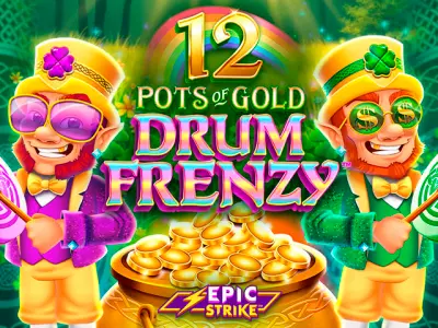 12 Pots of Gold: Drum Frenzy slot artwork
