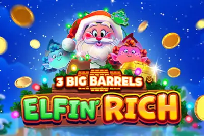 3 Big Barrels Elfin' Rich slot artwork