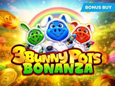 3 Bunny Pots Bonanza slot artwork