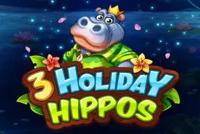 3 Holiday Hippos slot artwork