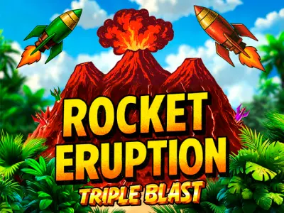 Rocket Eruption Triple Blast slot artwork