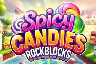 Spicy Candies Rockblocks slot artwork