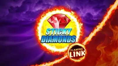 Sticky Diamonds Flaming Link slot artwork