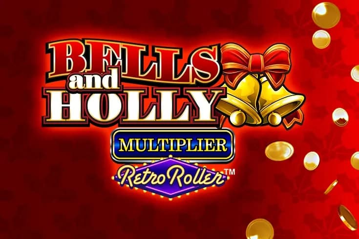 Bells and Holly Multiplier Retro Roller by Games Global