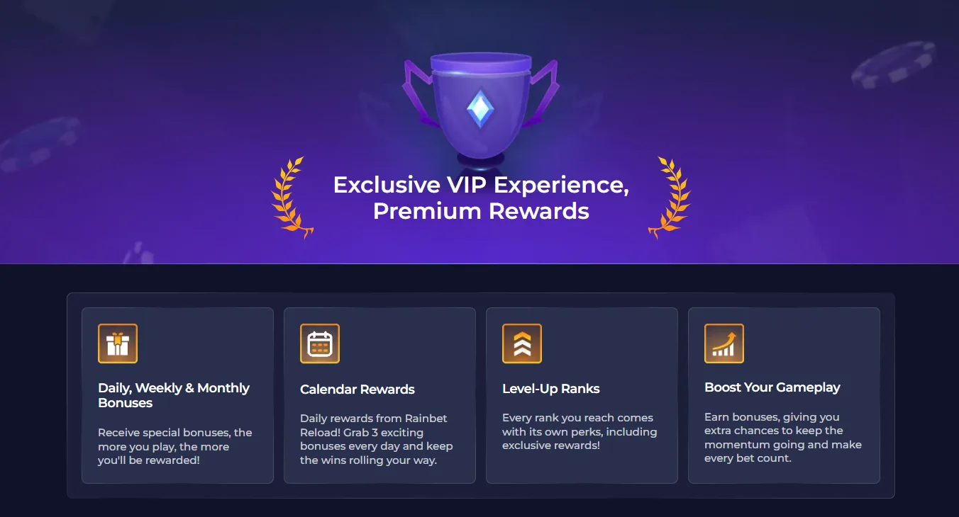 Captured Rainbet VIP program overview